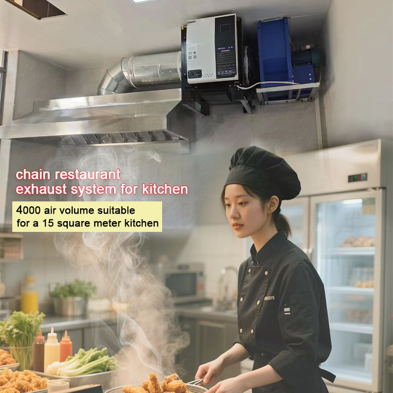 Commercial Kitchen Oil Filter - Commercial Airflow 4000m³/h ESP Smoke Filter
