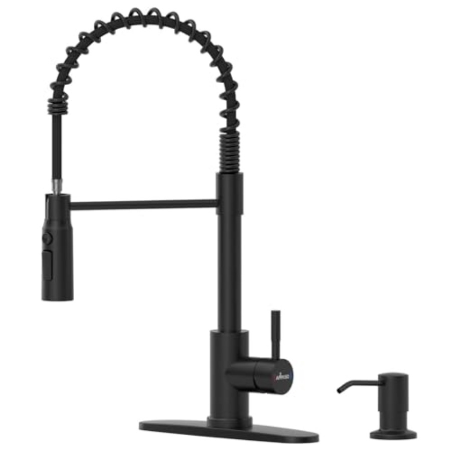 Commercial Kitchen Faucet - Black Kitchen Faucet with Pull Down