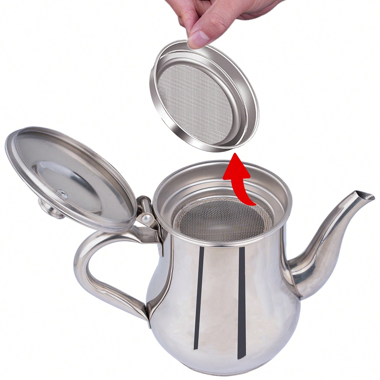 Commercial Kitchen Oil Filter - 1PC Stainless Steel Oil Pot Household