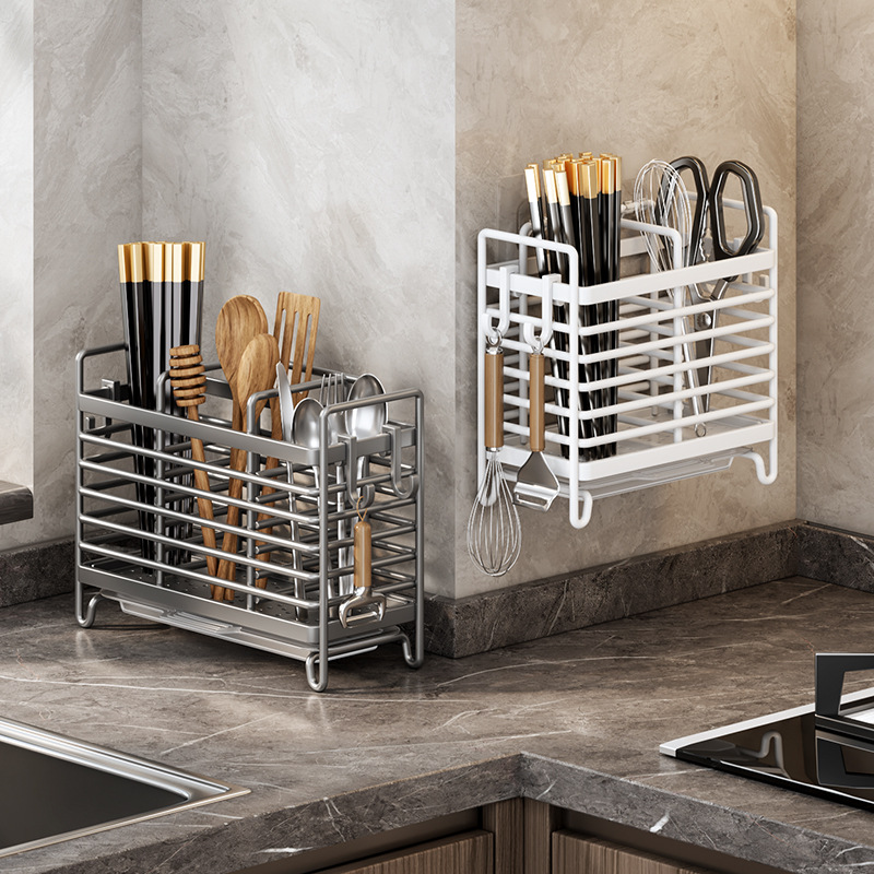 Commercial Kitchen Floor Drain - Wall Mounted Chopstick Holder with Drain