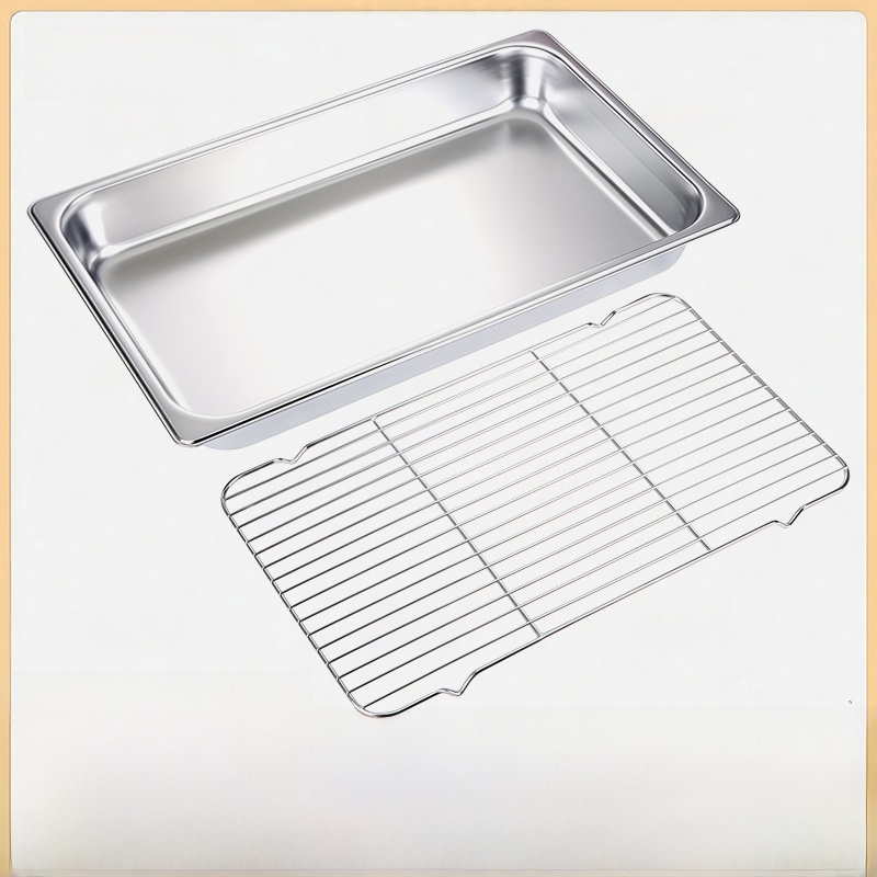 Commercial Kitchen Oil Filter - Stainless Steel Drain Pan with Mesh
