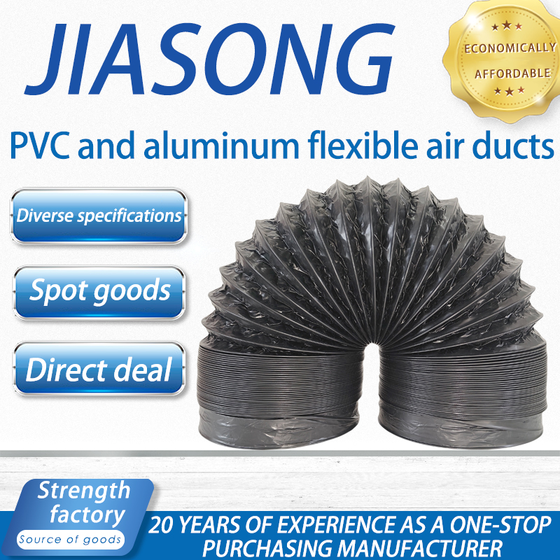 Commercial Exhaust Hood - Black Exhaust Flexible Duct with Venting