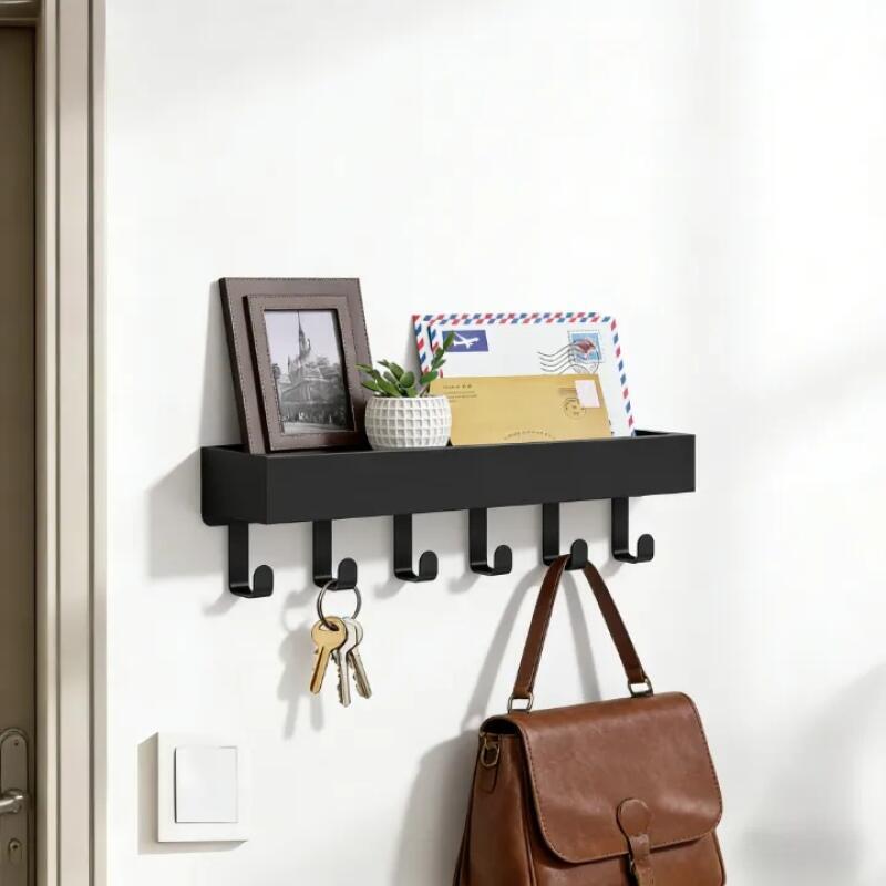 Commercial Kitchen Rack - 1Pack Modern Wooden Wall Mounted Key