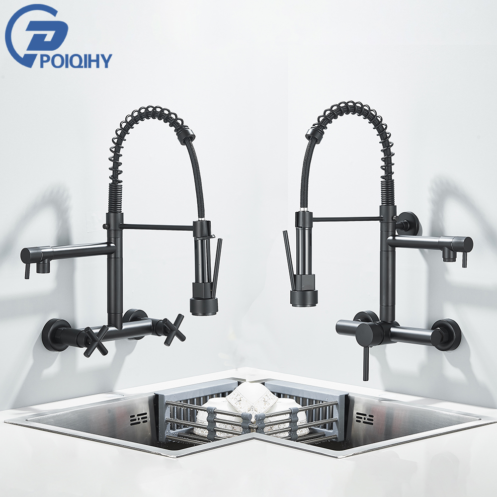 Commercial Kitchen Faucet - Black Kitchen Faucet 360 Rotation Pull