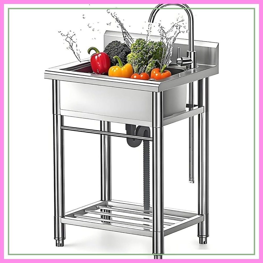 Stainless Steel Utility Sink w - đánh giá và giá Commercial Kitchen Faucet