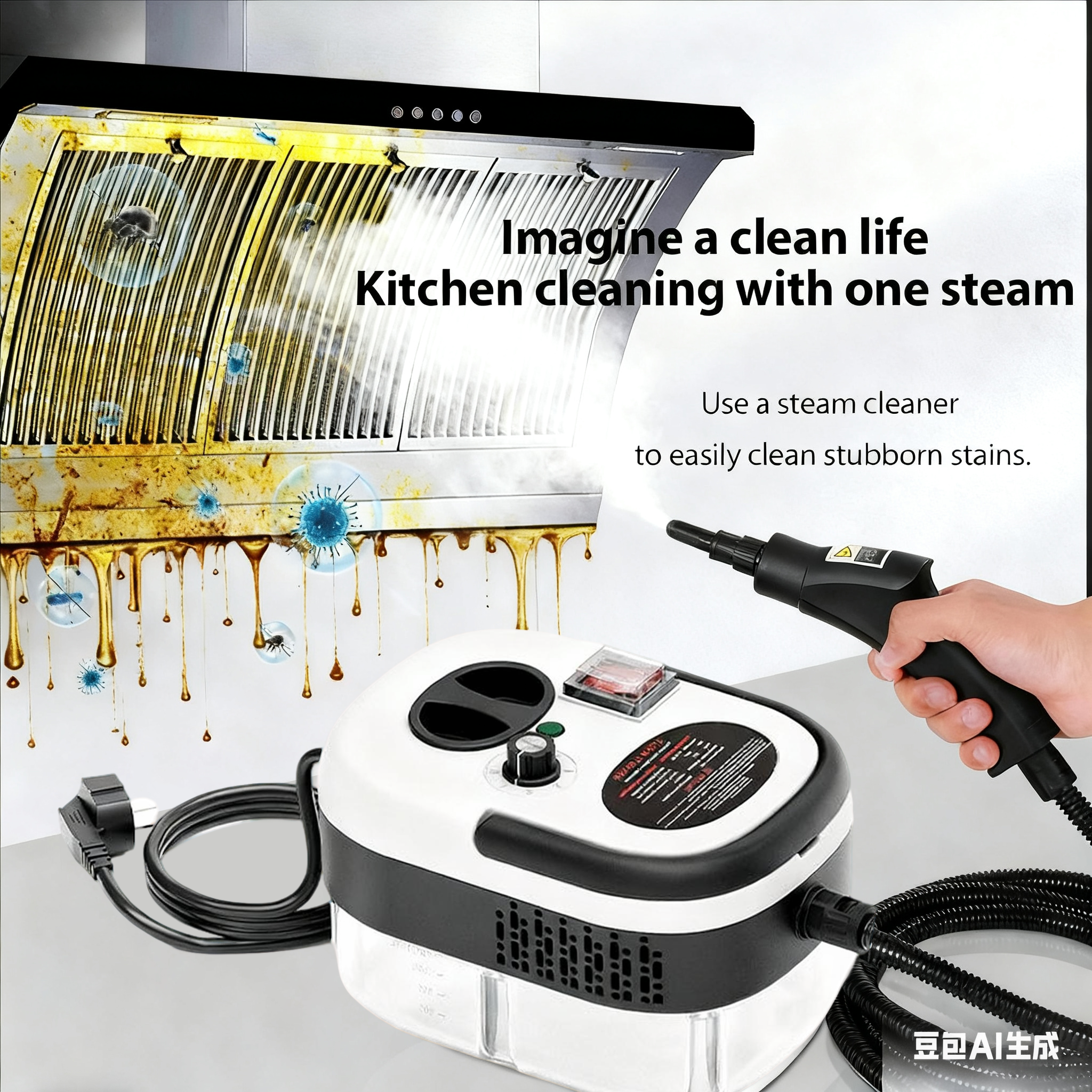 Kitchen oil stains Steam Clean - đánh giá và giá Commercial Kitchen Air Conditioner