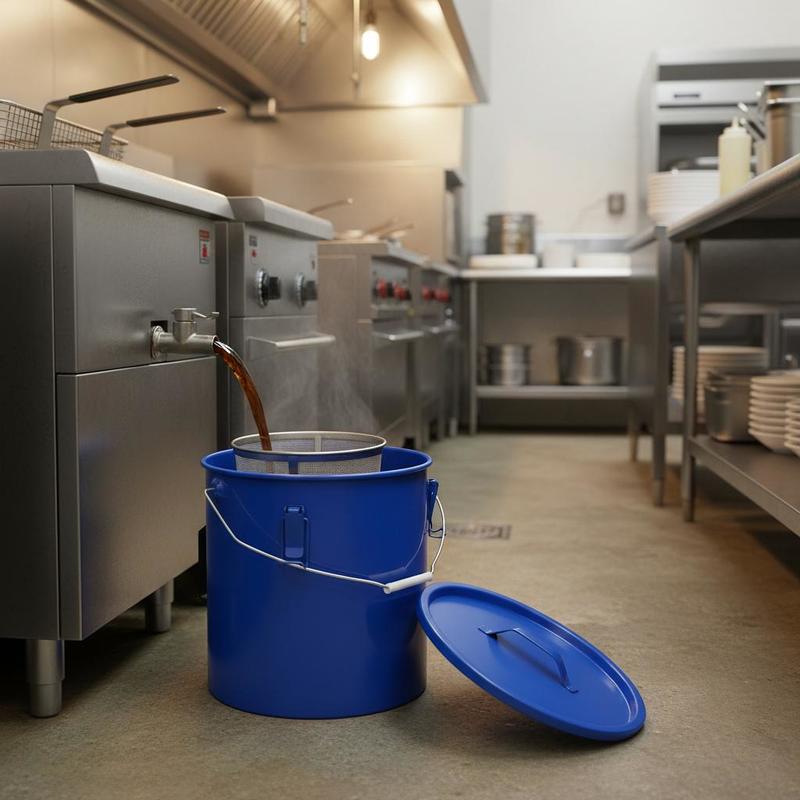 Carbon Steel Oil Storage Pail  - đánh giá và giá Commercial Kitchen Oil Filter