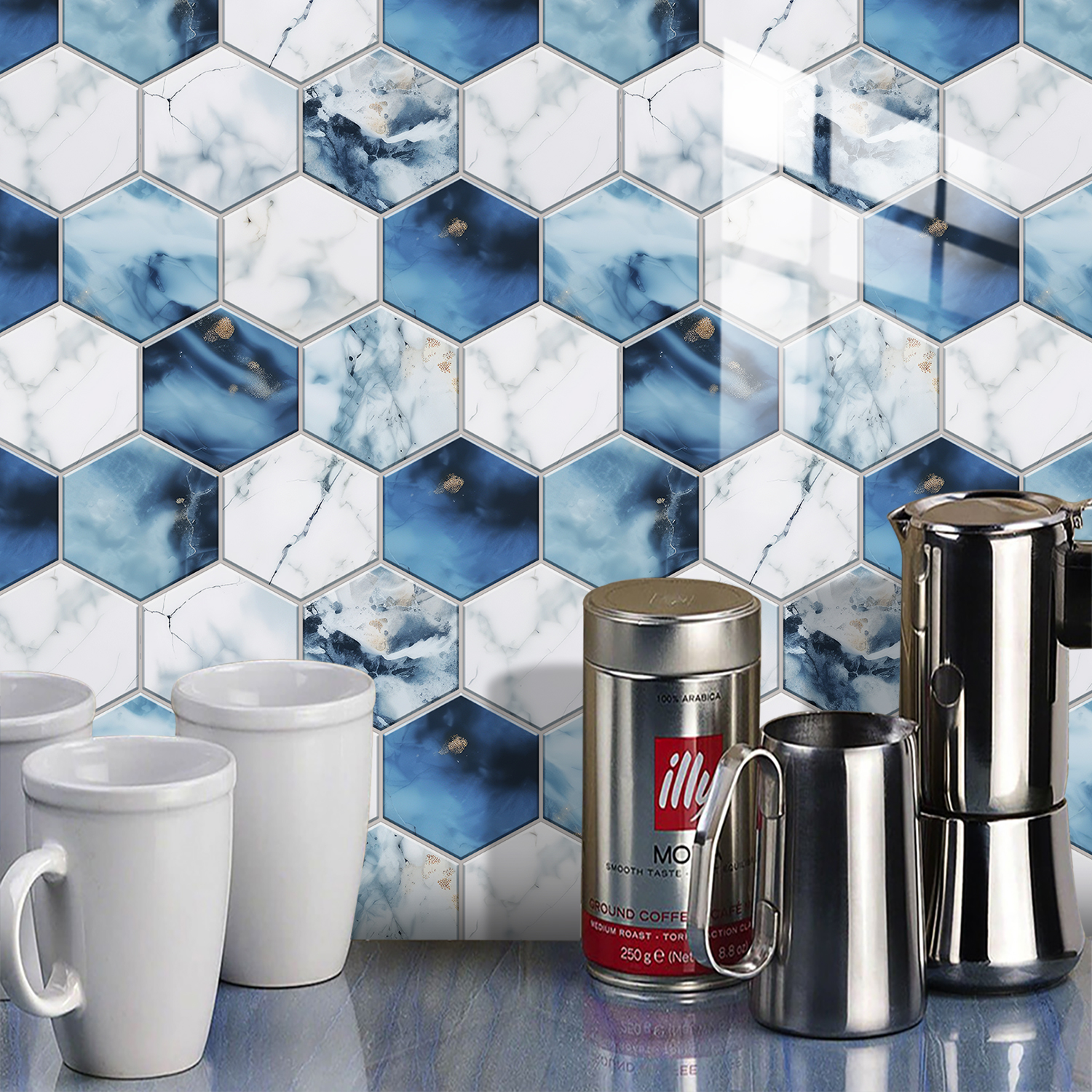 5 Styles Flat Hexagon Marble E - đánh giá và giá Commercial Kitchen Tiles