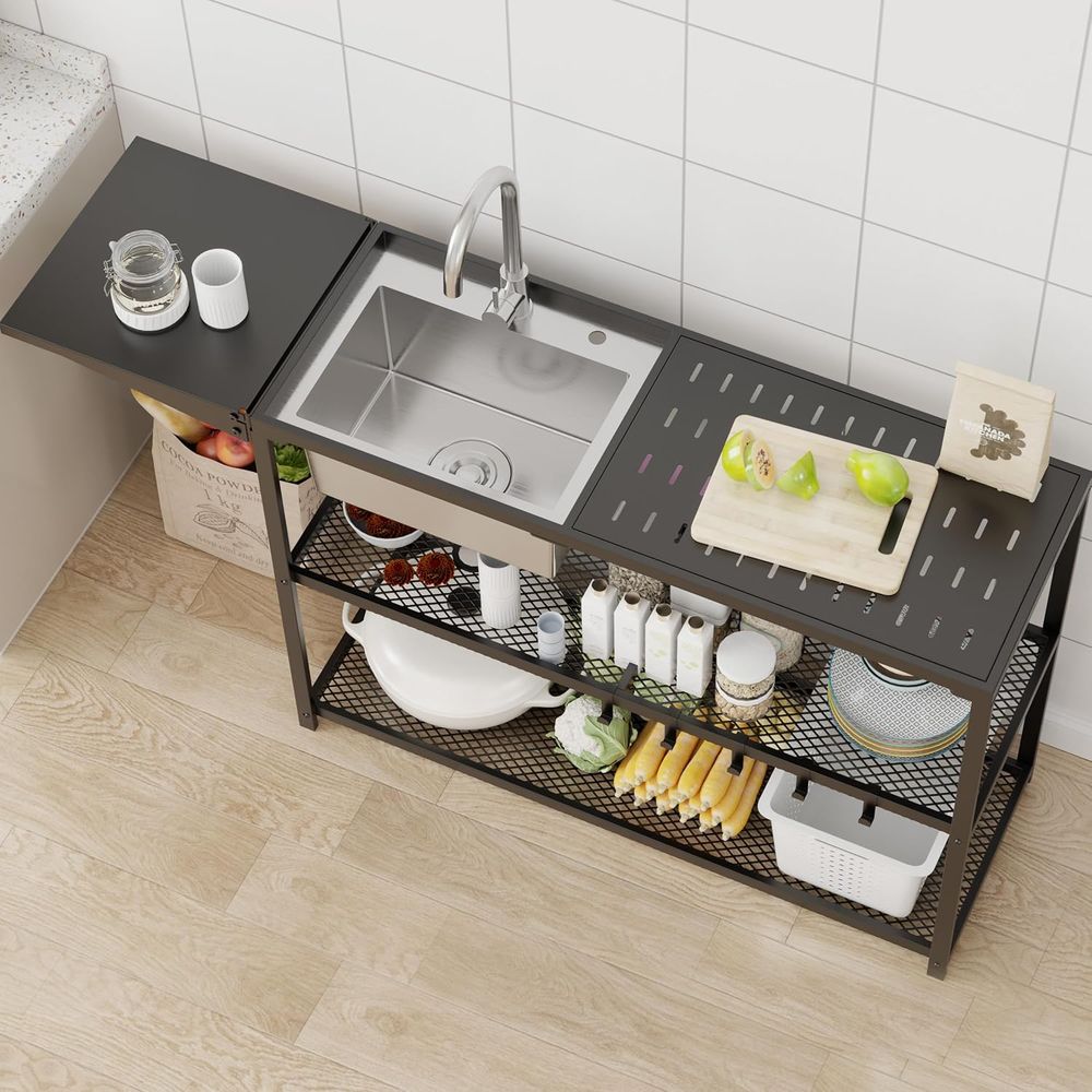 55 Stainless Steel Single Bowl - đánh giá và giá Commercial Kitchen Faucet