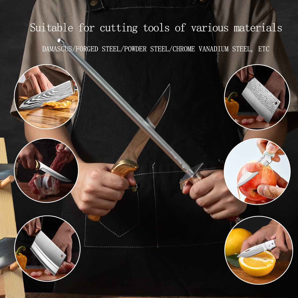 Butcher Sharpening Steel, Prof - đánh giá và giá Commercial Kitchen Knife Sharpener