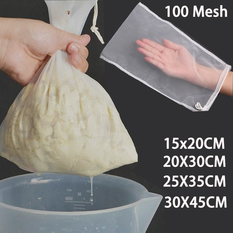 100 Mesh Nylon Filter Nut Milk - đánh giá và giá Commercial Kitchen Oil Filter