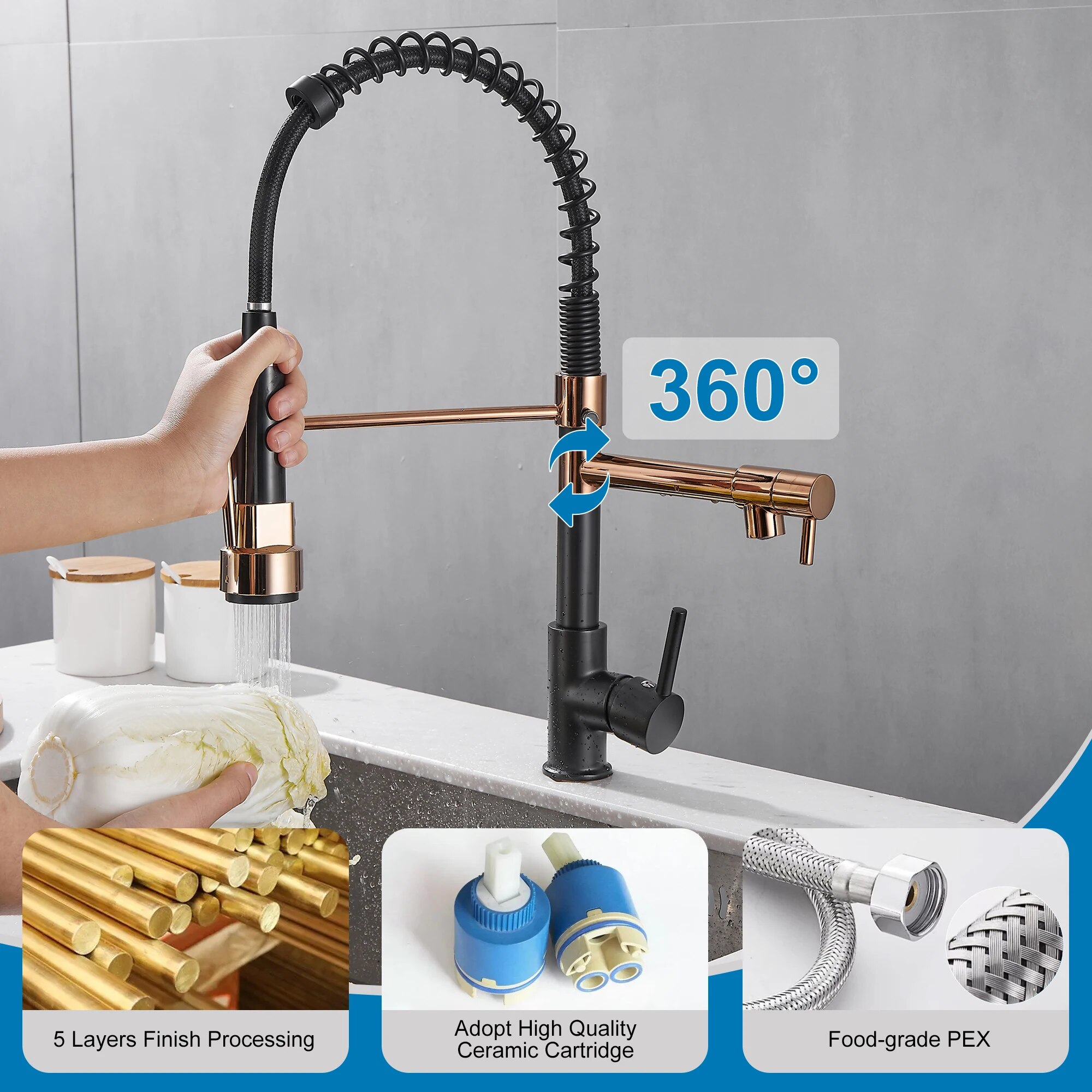 Kitchen Faucet with Pull Down  - đánh giá và giá Commercial Kitchen Faucet