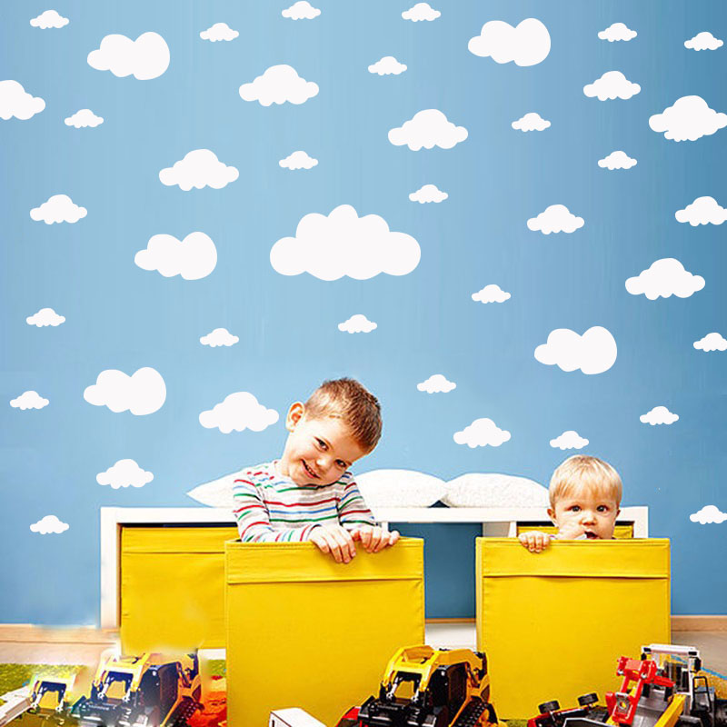 68 Pcs DIY Clouds Wall Sticker - đánh giá và giá Commercial Kitchen Tiles