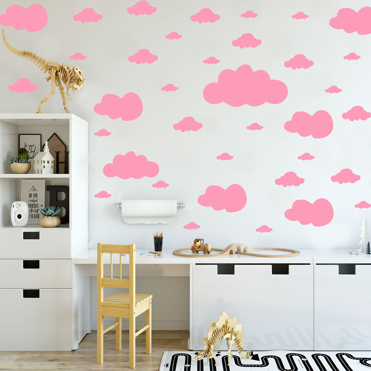 68 Pcs DIY Clouds Wall Sticker - đánh giá và giá Commercial Kitchen Tiles