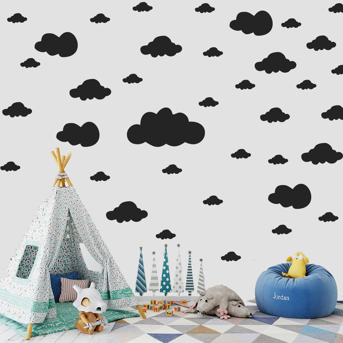 68 Pcs DIY Clouds Wall Sticker - đánh giá và giá Commercial Kitchen Tiles