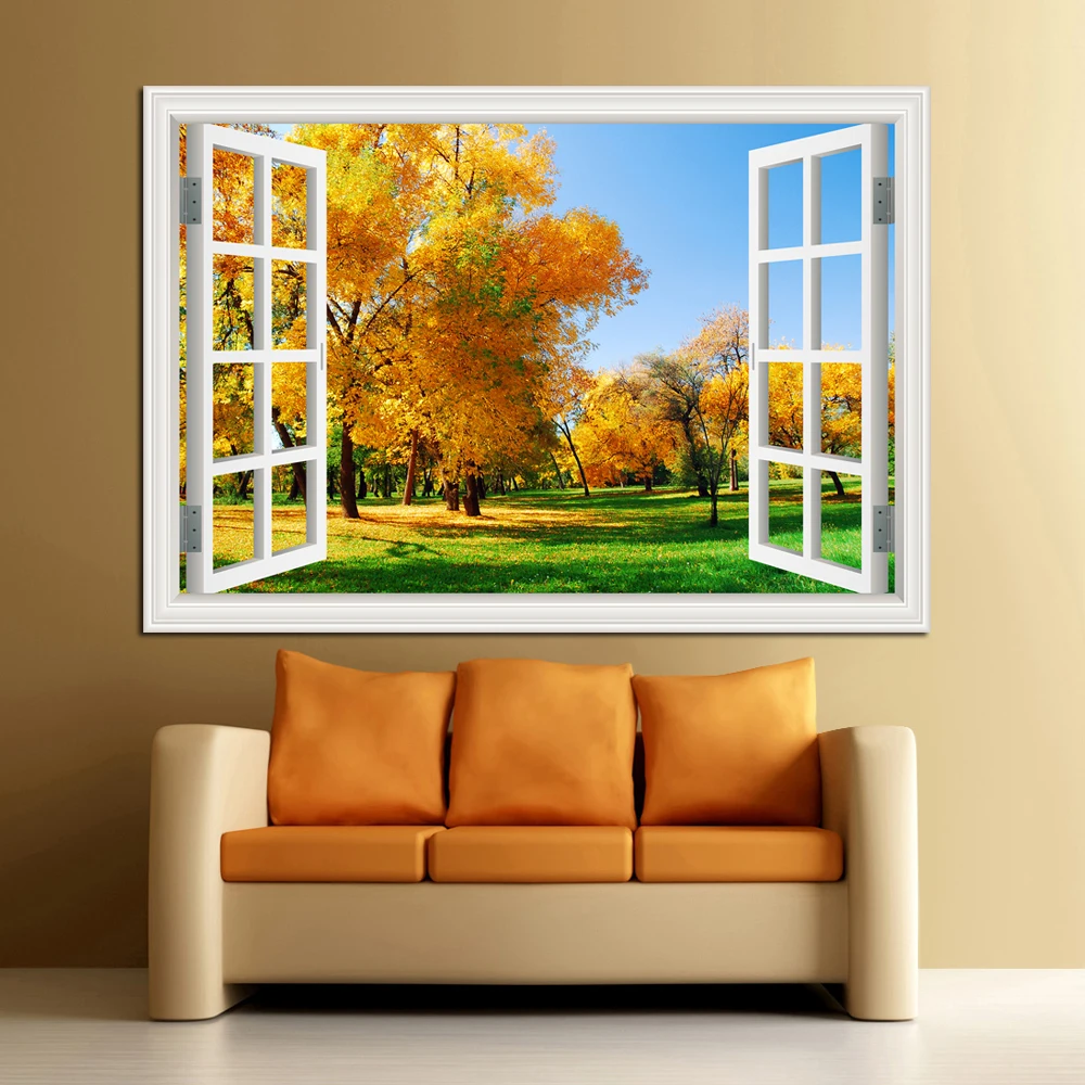 Forest 3D Window Landscape Wal - đánh giá và giá Commercial Kitchen Tiles