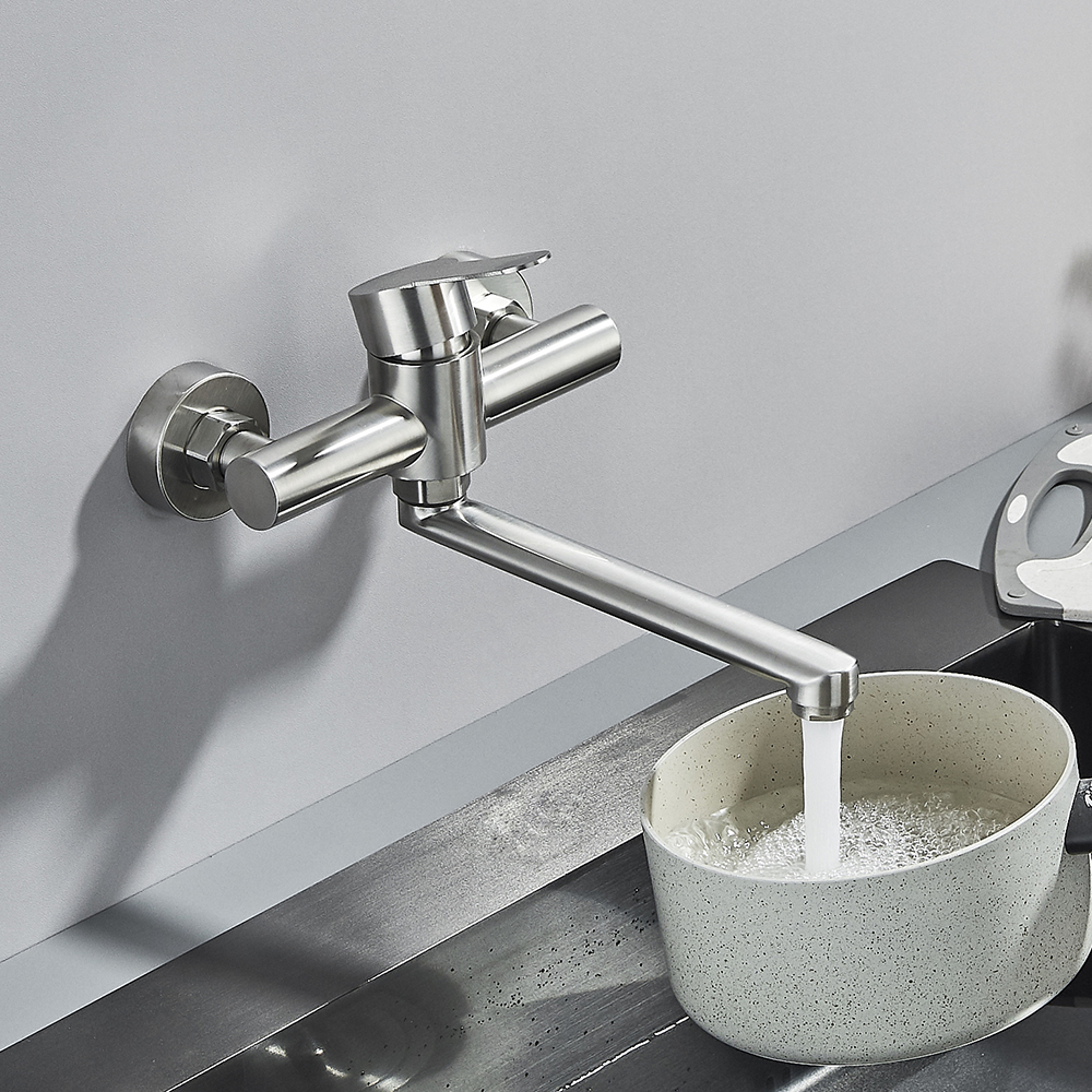 Black Wall Mounted Kitchen Fau - đánh giá và giá Commercial Kitchen Faucet