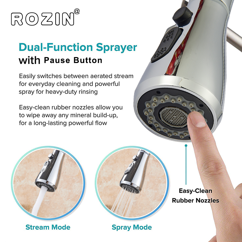 Rozin Black Kitchen Faucet Sin - đánh giá và giá Commercial Kitchen Faucet