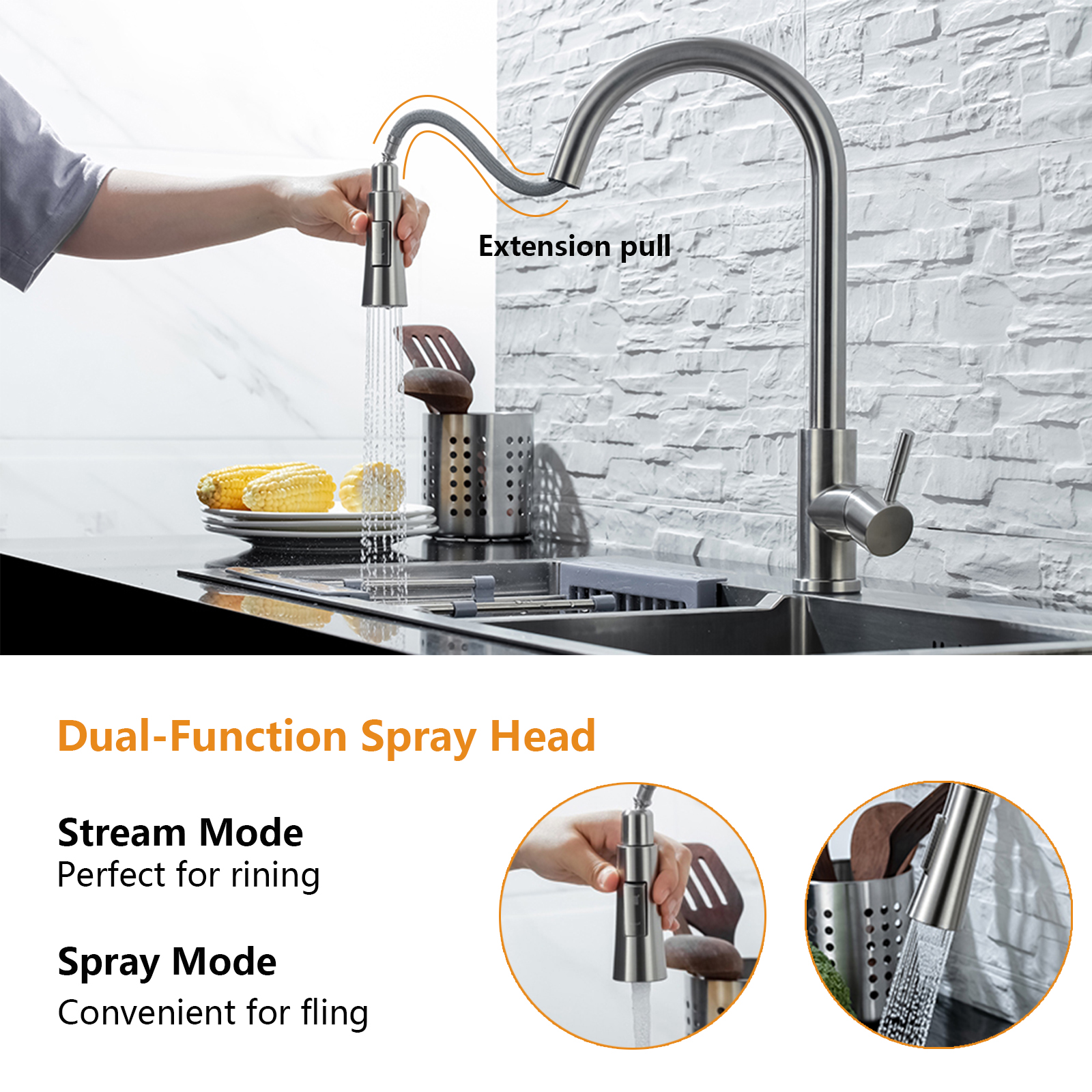DQOK Kitchen Faucet Pull Out   - đánh giá và giá Commercial Kitchen Faucet
