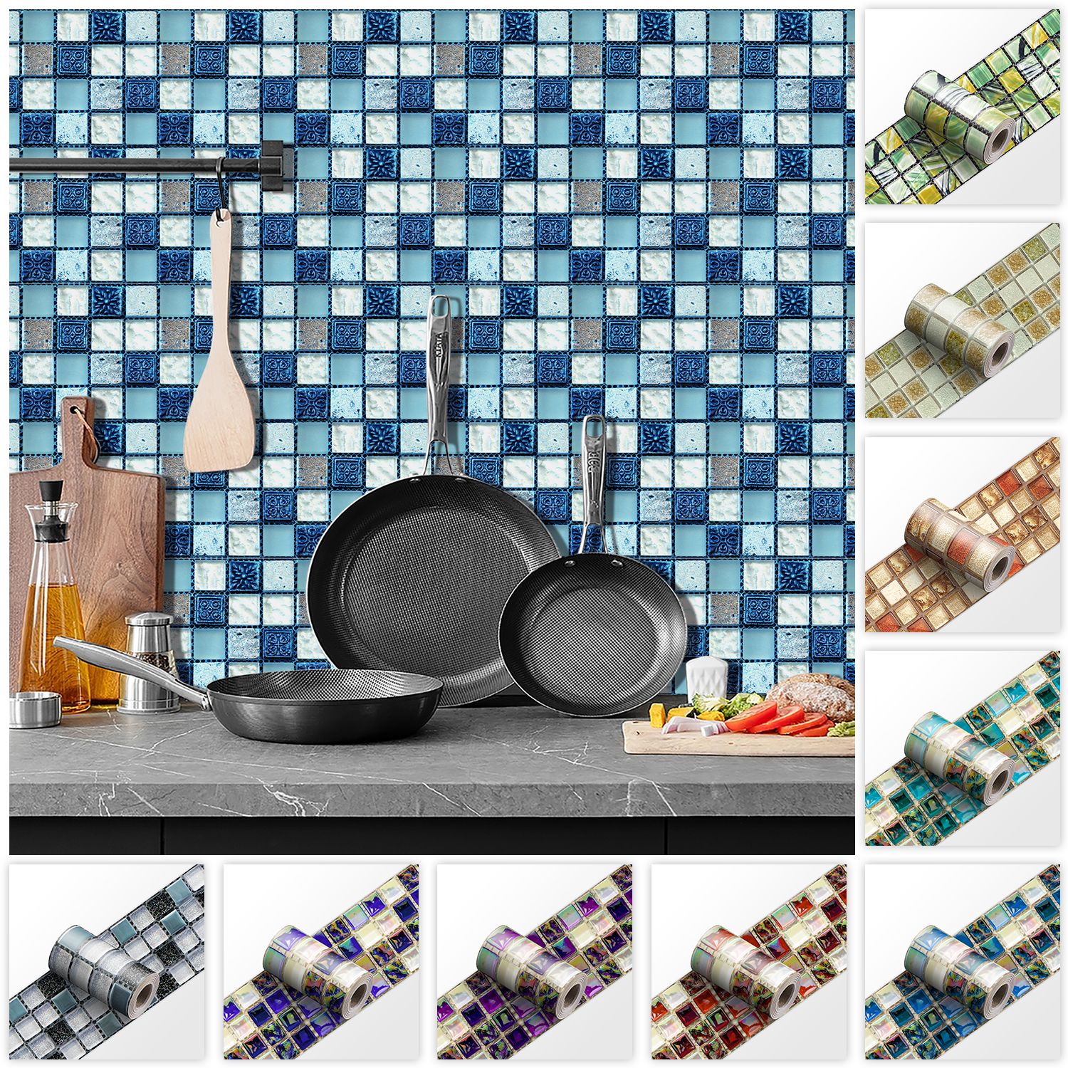 24 Styles 2D Mosaic Tiles Wall - đánh giá và giá Commercial Kitchen Tiles