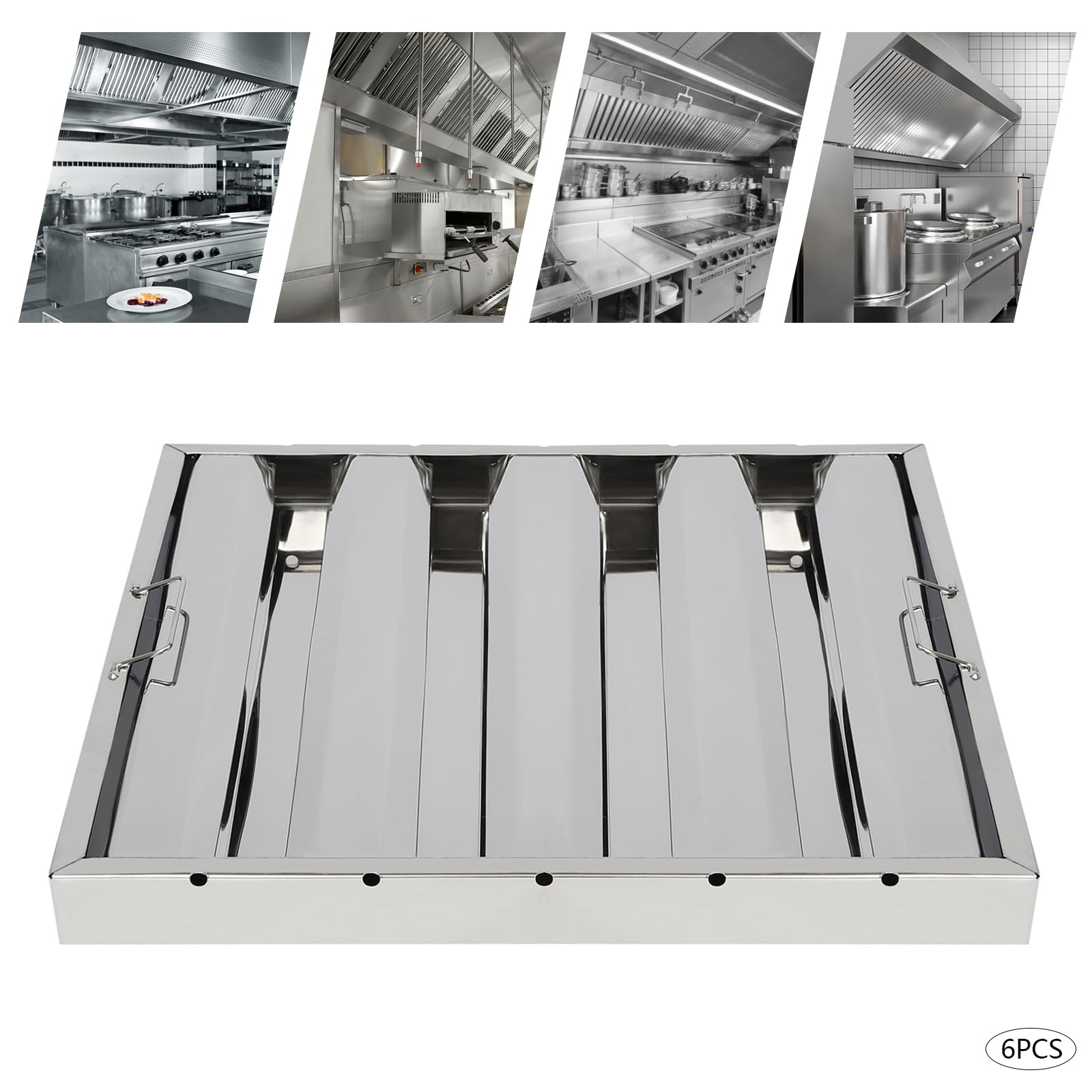 6 Pack Hood Filters, Stainless - đánh giá và giá Commercial Exhaust Hood