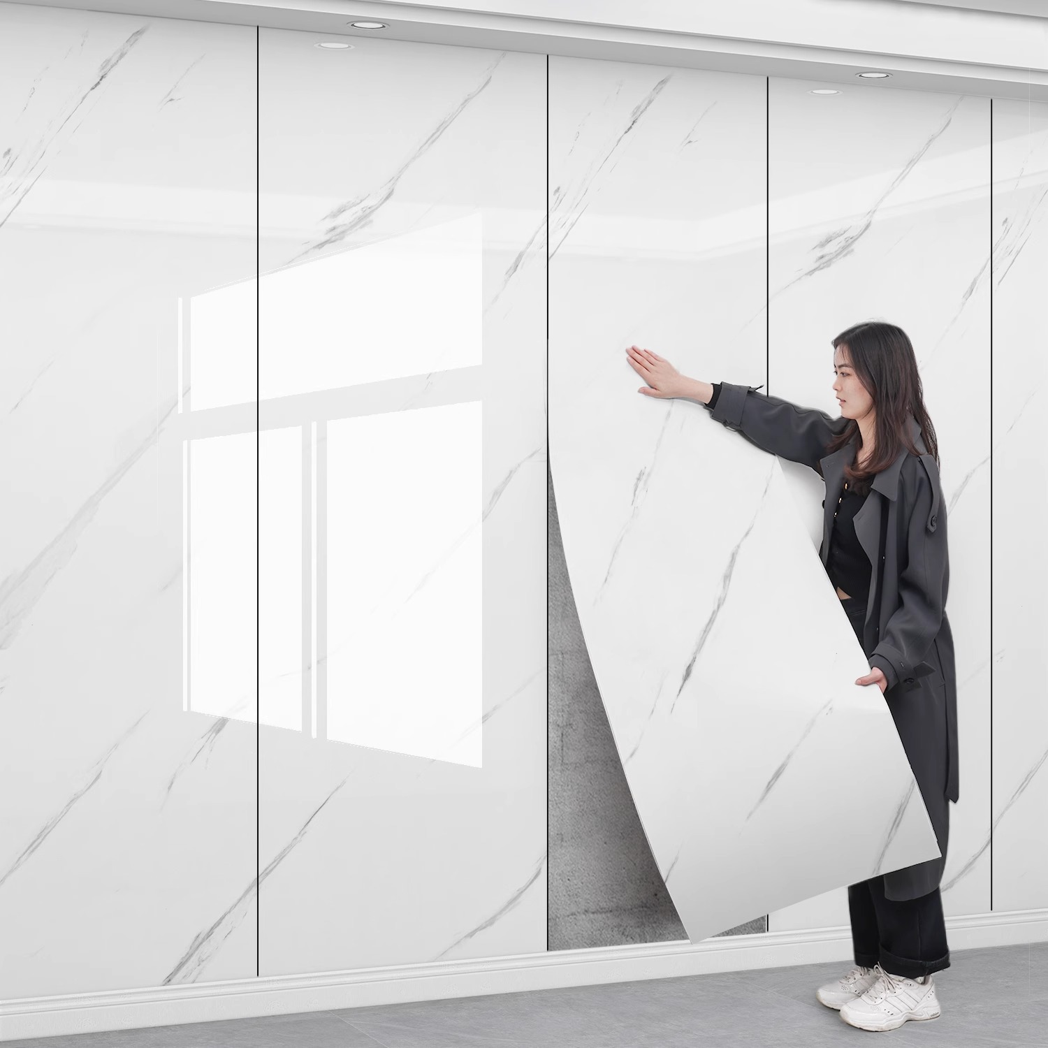 Self-Adhesive Marble Wallpaper - đánh giá và giá Commercial Kitchen Tiles