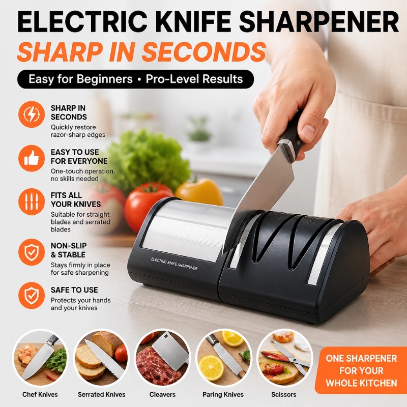 Commercial & Home Kitchen Knif - đánh giá và giá Commercial Kitchen Knife Sharpener