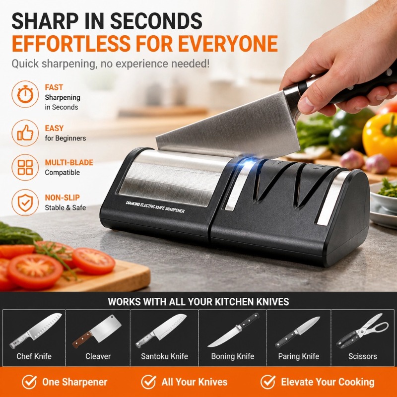 Commercial & Home Kitchen Knif - đánh giá và giá Commercial Kitchen Knife Sharpener