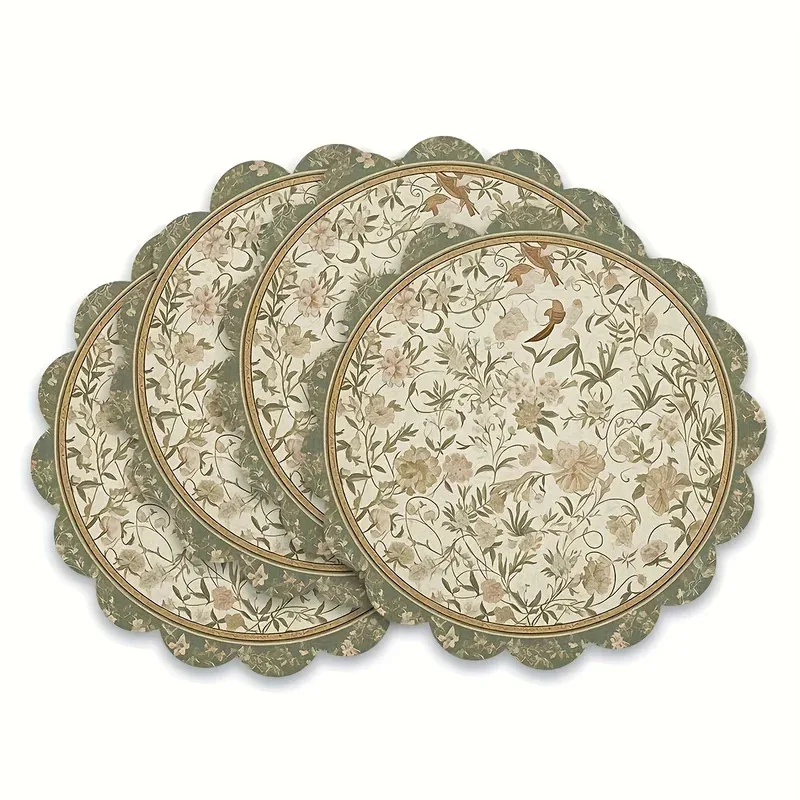 VIKAMA 4pcs Vintage Floral Pla - đánh giá và giá Commercial Kitchen Items