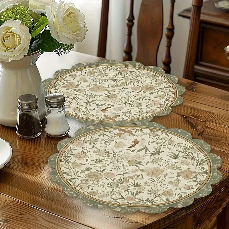 VIKAMA 4pcs Vintage Floral Pla - đánh giá và giá Commercial Kitchen Items